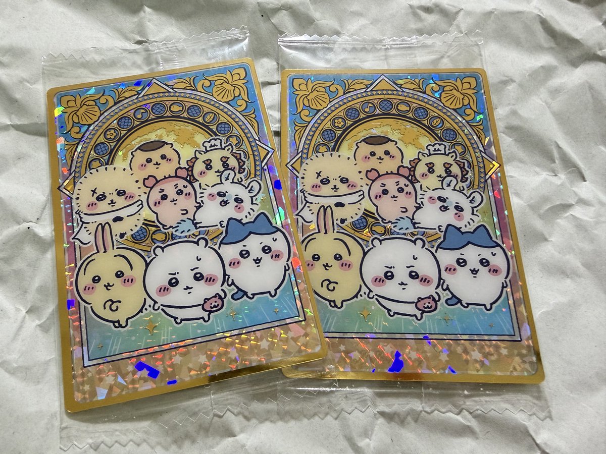 02Manato's tweet photo. ちいかわウエハース買ってみたけど被った🫠集合だからまだいいのか？ https://t.co/WcpaahHYts