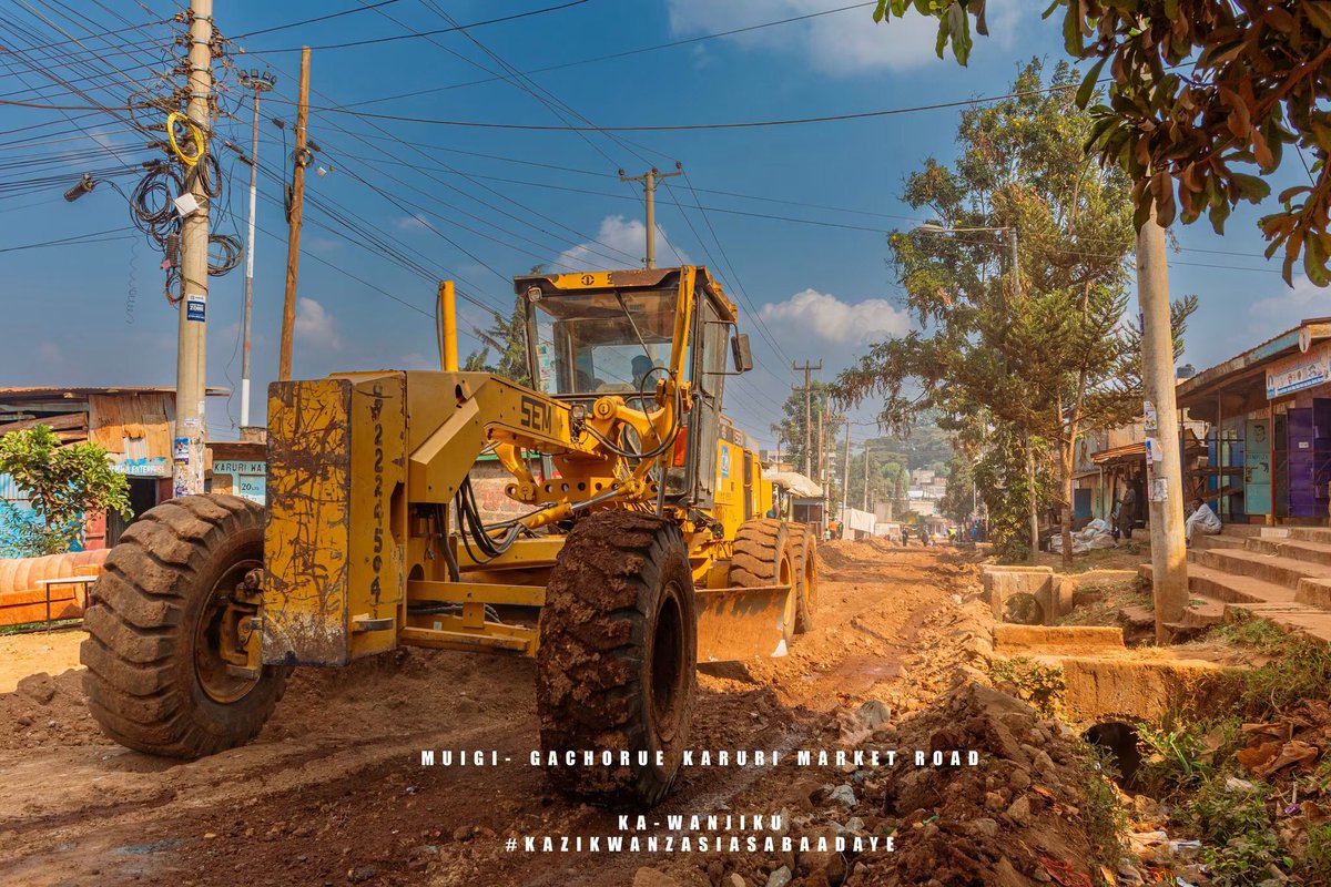 Kawanjiku_'s tweet photo. We have begun construction of the second phase of the Muigi–Gachorue Road, extending it to connect the main road to Karuri Market.

This project will improve accessibility and create a more conducive environment for traders.
#WiraUroneka https://t.co/6VUhnnC7WN