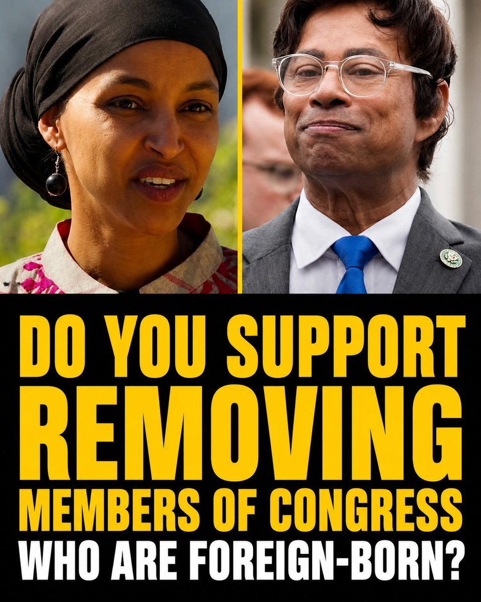 ElonVisionih's tweet photo. Should foreign-born U.S. citizens be eligible to serve in Congress? 🇺🇸

It's a topic that continues to spark debate across the country.

Do you agree or disagree?

A. Yes ✅
B. No ❌ https://t.co/RIki8t3qOy