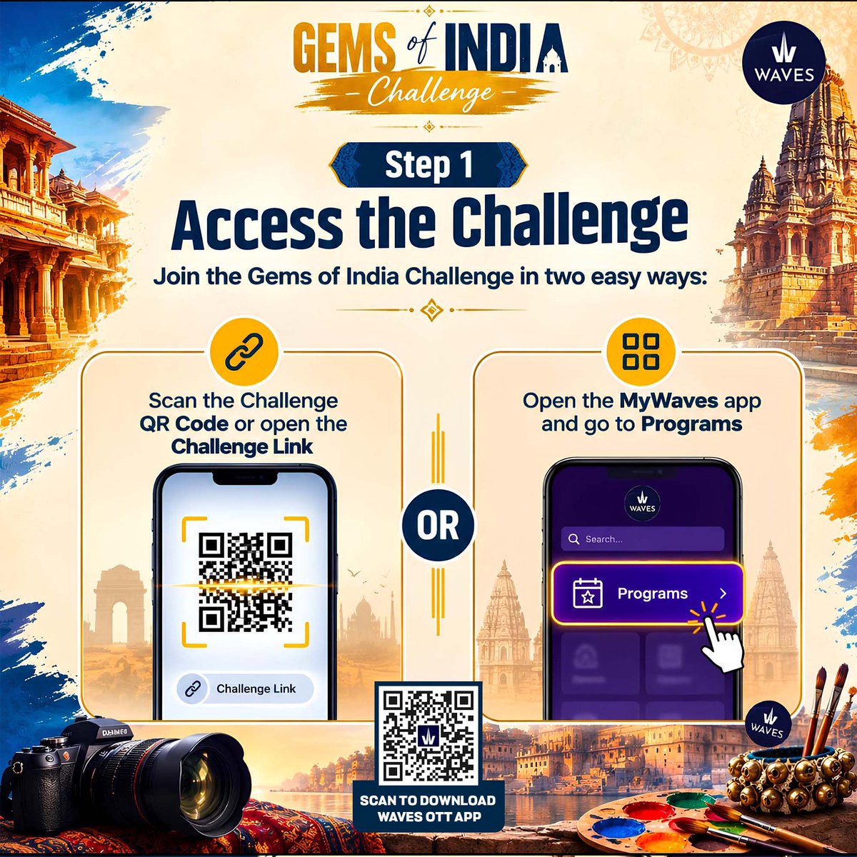 WAVES_OTT's tweet photo. From local traditions to untold stories, every district reflects the soul of India.
Join the Gems of India initiative on WAVES OTT and let your creativity represent your district.
Submit your entries from 1-31 August 2026
@MIB_India
#GemsOfIndia #WAVESOTT #MyWAVES https://t.co/xKefEAUEWE