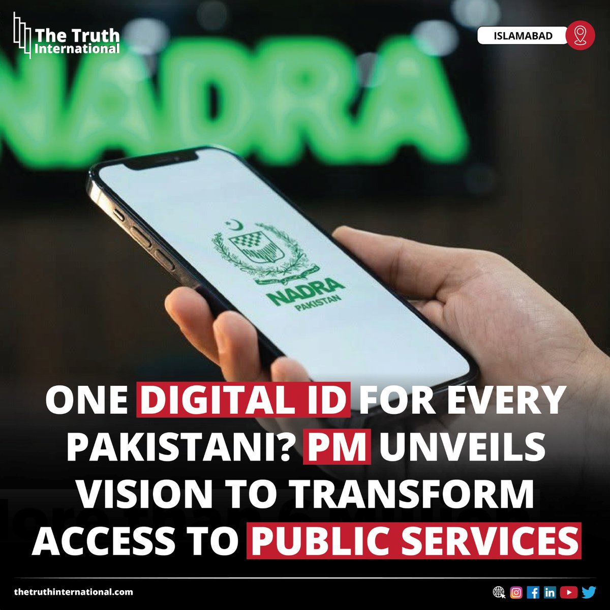 ttimagazine's tweet photo. One Digital ID for Every Pakistani? PM Unveils Vision to Transform Access to Public Services
FIND MORE: https://t.co/0UnQsc3pct
#DigitalID #EveryPakistani #PM #Vision #Transform #PublicServices #Islamabad #TTI https://t.co/YaILywbM75