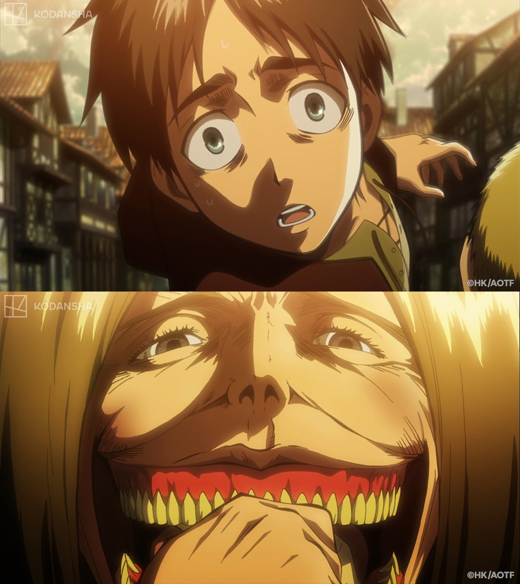 Crunchyroll's tweet photo. Seated (and scared) since Day 1. (via Attack on Titan) https://t.co/jpQlHcC85M