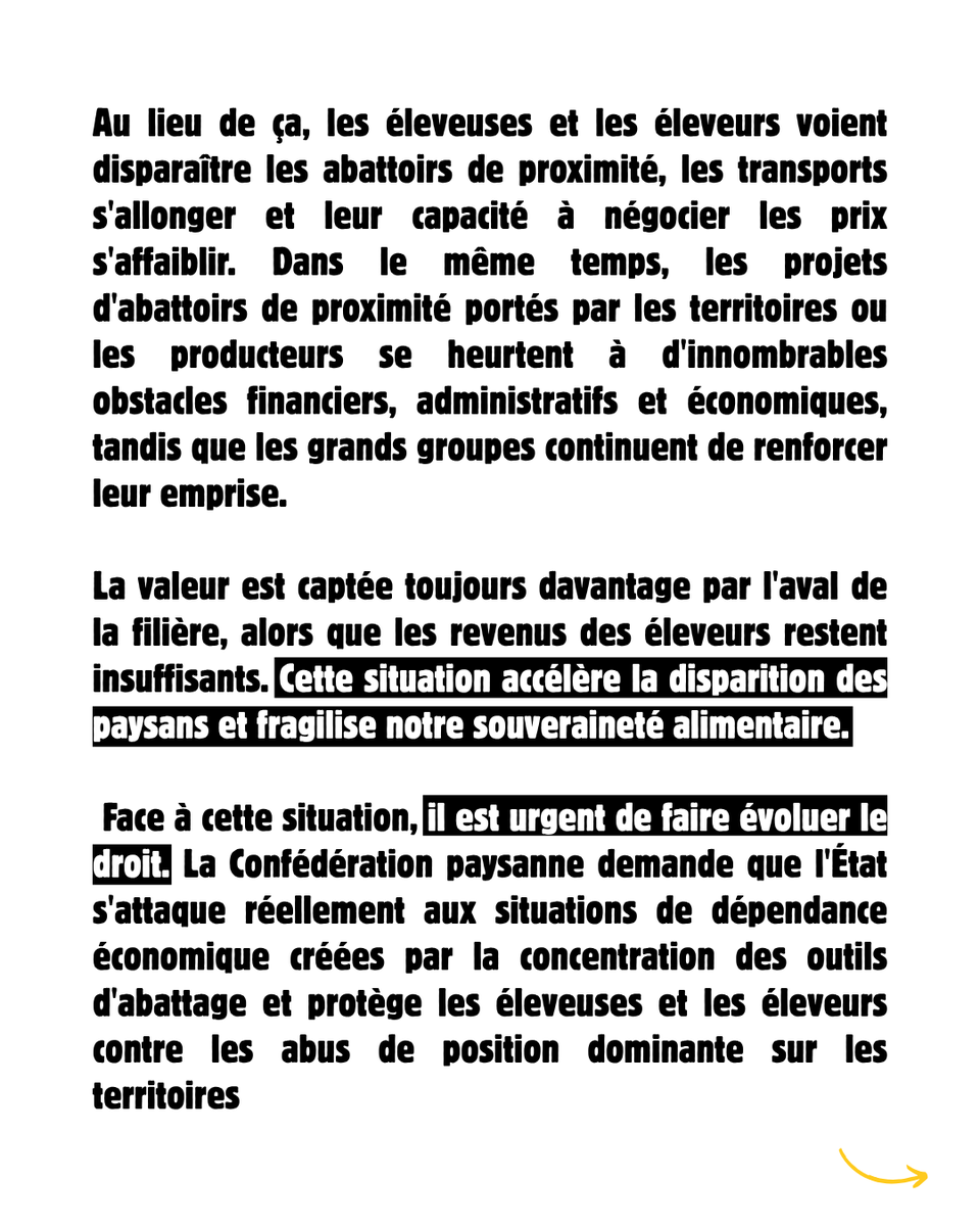 ConfPaysanne's tweet photo. Il est temps de mettre au pas les grands groupes 

L'alimentation est un bien commun. Elle ne peut être abandonnée aux intérêts de quelques groupes qui concentrent toujours davantage de pouvoir économique au détriment des paysans et de l'intérêt général.
📄https://t.co/QEou7uBkMY https://t.co/wvyUHtFQJh
