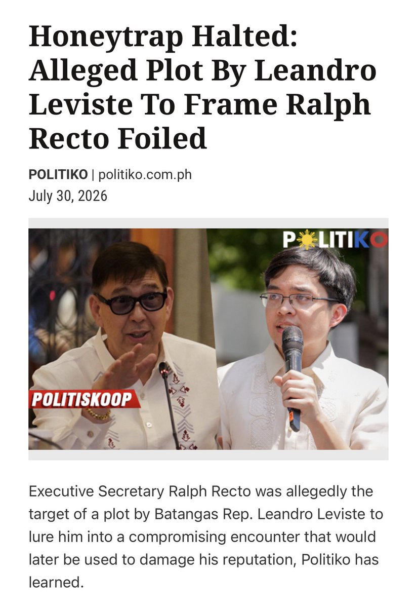 jesusfalcis's tweet photo. 🚨 OMG ayon sa balita ng Politiko at BNC yung nahuli ng NBI na bugaw sa isang posh hotel…

…eh kakontsaba daw pala si Lie Low Baby Boy para sana sa pag set up kay ES Ralph Recto na magka scandal.

Hindi yan makakalusot kay NBI Director Melvin Matibag!

😂

#Preempted https://t.co/Y5jxTizEXO