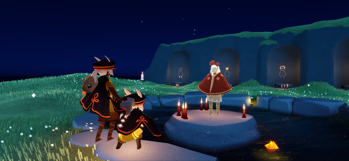 INGEN_LIZ's tweet photo. いらっしゃいましたね🤗
#Sky星を紡ぐ子どもたち #thatgamecompany #再訪する精霊 #紙吹雪好きのいとこ https://t.co/AUbsiENYIW