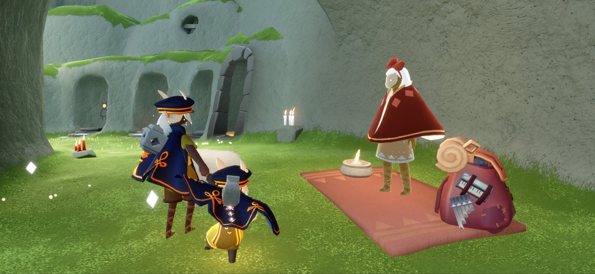 INGEN_LIZ's tweet photo. いらっしゃいましたね🤗
#Sky星を紡ぐ子どもたち #thatgamecompany #再訪する精霊 #紙吹雪好きのいとこ https://t.co/AUbsiENYIW