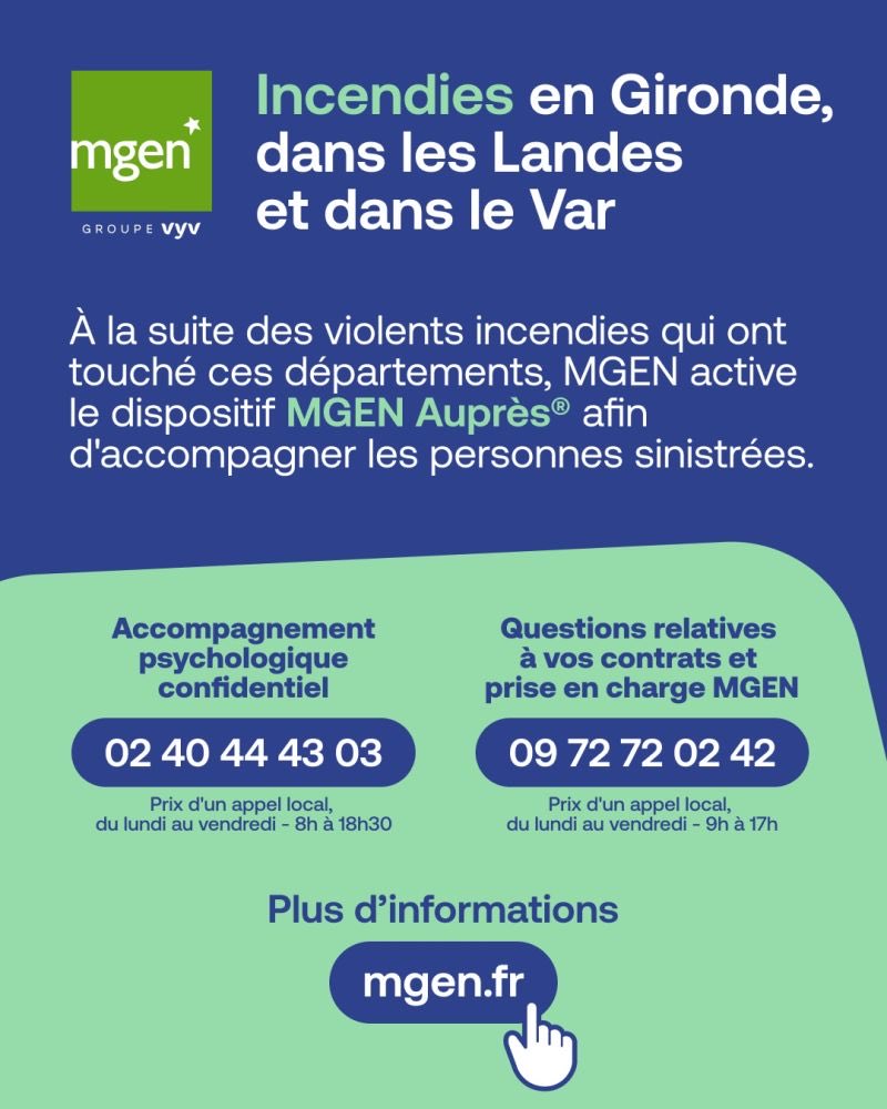 ElvireLoubiere's tweet photo. Incendies en France 🇫🇷 : les mutuelles de @mutualite_fr se mobilisent pour leurs adhérents et pour tous les pompiers 🚒 : accompagnement sur leurs contrats, aide à la recherche d’un hébergement, soutien psychologique. C’est ça la solidarité.
Merci pour ces belles initiatives. ⬇️ https://t.co/TZ95IBVmMV