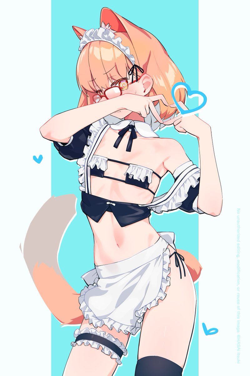 Kasai_Itsuki's tweet photo. これは……眼帯メイドビキニ！ です！ https://t.co/1g2hTdW7r3