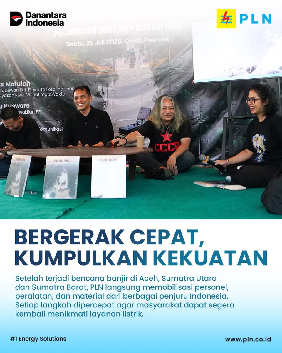 electrizen_JMB's tweet photo. PFI Apresiasi Perjuangan PLN Pulihkan Kelistrikan Pascabanjir di Sumatera

#PLNUntukSemua #PLNUntukIndonesia #PLN #PewartaFotoIndonesia https://t.co/lJWbcxA2vE