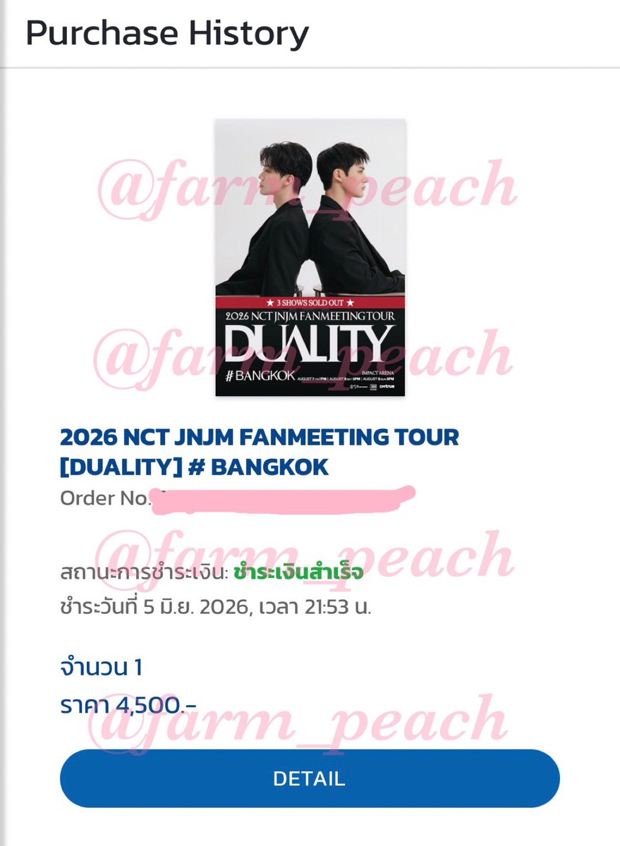 farm_peach's tweet photo. WTS / ขายบัตรรอบ เสาร์ 8 Aug
บัตรโซน SI แถว H ราคา4500฿ 
ขาย > 6,500฿ รวมทุกอย่างแล้ว(ค่าเมม/จ้างกด/ตัดบัตรเครดิต) นัดรับจ่ายสดหน้างานได้เลยค่ะ
สนใจ/สอบถามข้อมูล DM นะคะ🙏🏻
 #NCTJNJM_FANMEETING_TOUR_DUALITY
 #NCTJNJM_FANMEETING https://t.co/SGOUoMNgP4