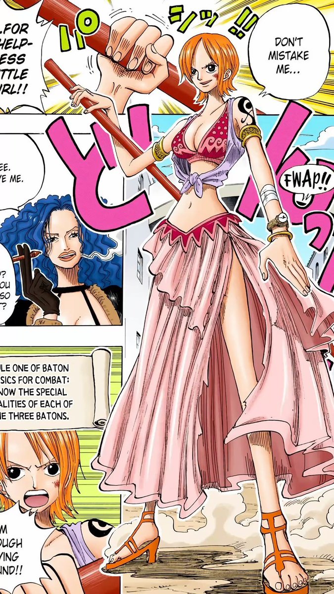 HauntingUrHouse's tweet photo. NAMI’S ALABASTA FIT WAS ORIGINALLY PINK ?!? i feel robbed this is way more tea https://t.co/8fb6URbuoS
