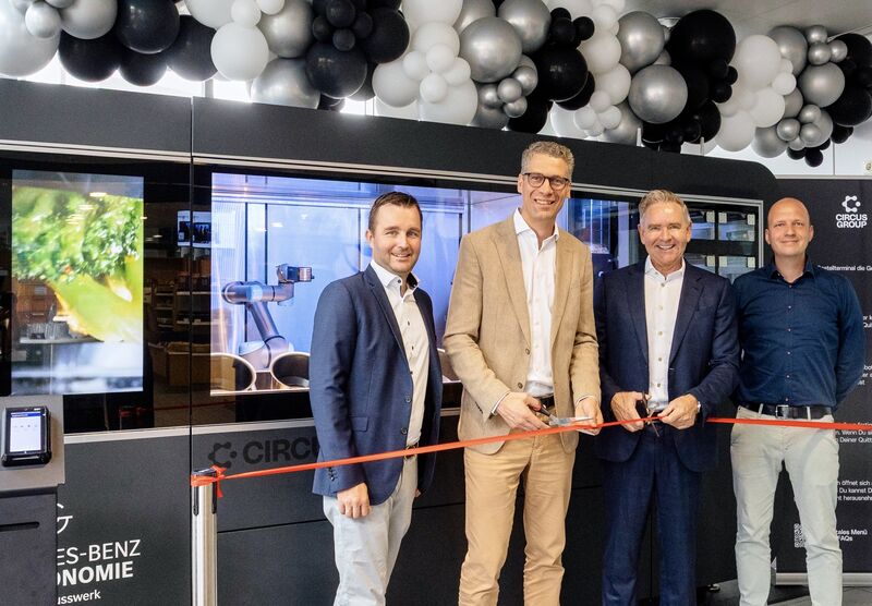 CircusGroupSE's tweet photo. We've just launched and welcomed our first customer from the automotive world: Mercedes-Benz Gastronomie.
 
A Circus CA-1 robot is now running at the Mercedes-Benz AG plant in Sindelfingen, introducing autonomous meal preparation into a dynamic production environment. A fitting step for two companies that embrace innovation and are backed by passionate teams bringing that vision to life.
 
A special thank you to Moritz Mack, Managing Director of Mercedes-Benz Gastronomie GmbH, whose early vision and openness to innovation helped make this collaboration possible.
 
 #FuelingHumanity $CA1