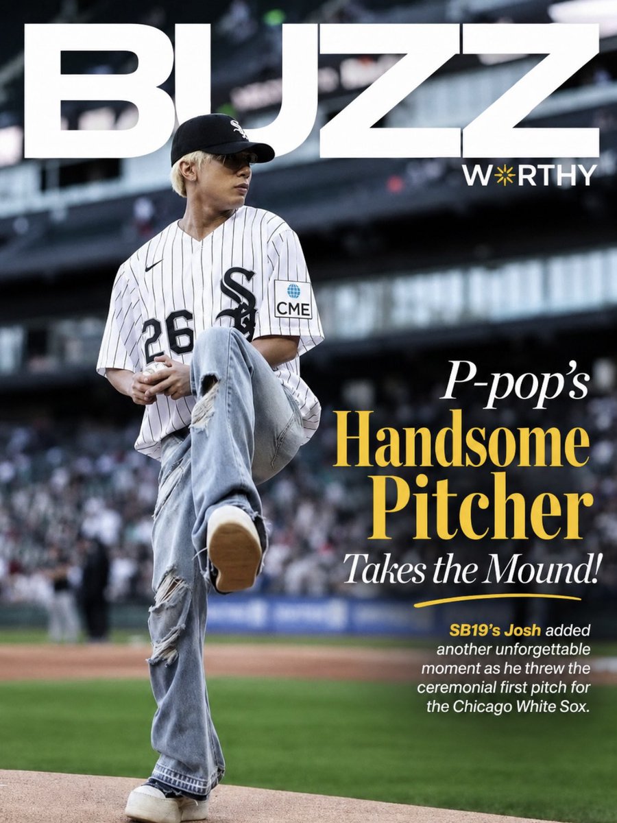 iamteamsuper's tweet photo. BUZZ WORTHY: SB19 Josh, The Handsome Pitcher Takes the Mound!

SB19’s Josh just added another unforgettable moment to his growing list of international highlights.

During a matchup between the Chicago White Sox and the New York Yankees at Rate Field in Chicago, the Filipino superstar stepped up for the ceremonial first pitch. 

#SB19 #ChicagoWhiteSox #SB19Josh #Atin

Photo Credits:
Chicago White Sox FB