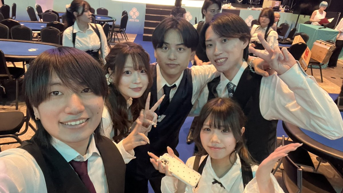 wm_0328's tweet photo. JOPT初日です！久しぶりのJOPTなのでわくわくします！ディーラー緊張するけどがんばっていきましょう！！！
#JOPTFukuoka https://t.co/zgnAIuL1jT