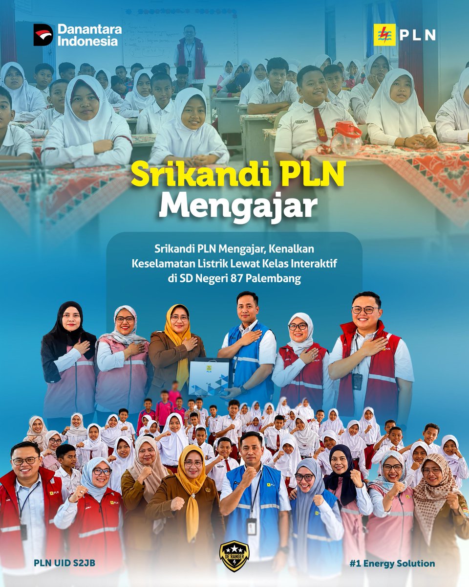 electrizen_JMB's tweet photo. Srikandi PLN Mengajar, Edukasi Keselamatan Listrik Lewat Kelas Interaktif di SD Negeri 87 Palembang

#plns2jb #PLNJagaKamu #HSSEPLN #PLNUntukIndonesia #1EnergySolutions https://t.co/dvkFCJ0keO