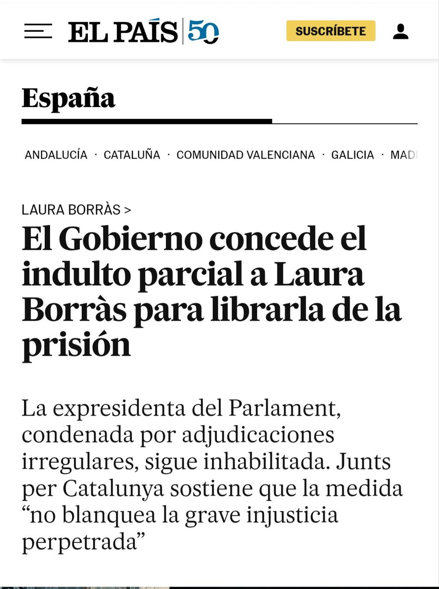 Santi_ABASCAL's tweet photo. Un gobierno golpista y corrupto indultando a golpistas y corruptos. Todo sigue el guión de una lógica criminal. https://t.co/71T80IfGS7