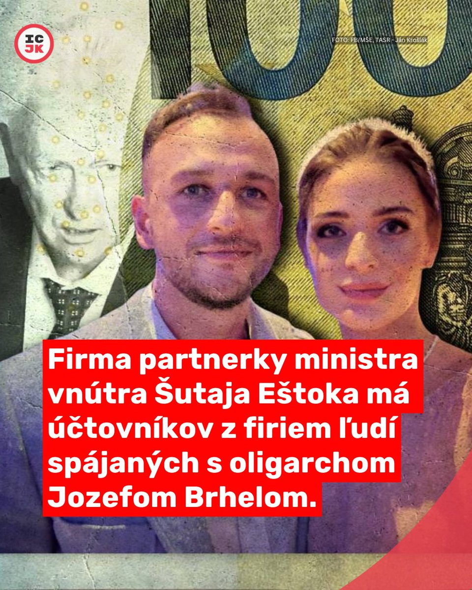 ICJK_sk's tweet photo. Firma partnerky ministra Šutaja Eštoka má účtovníkov z firiem ľudí spájaných s oligarchom Brhelom

https://t.co/GX5mj3efsi https://t.co/P6XWlicINp