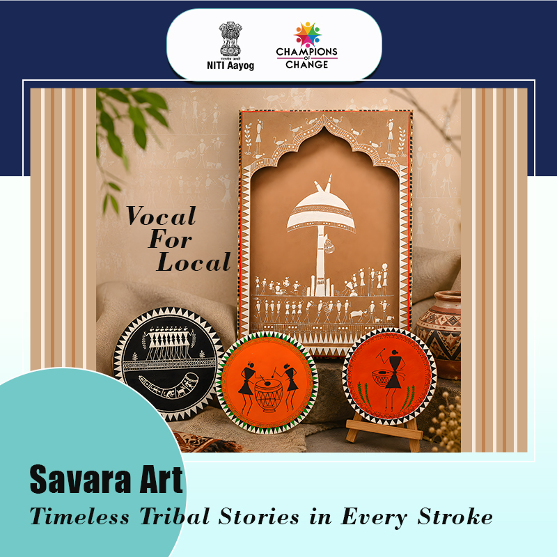 NITIAayog's tweet photo. Under the Aspirational Districts and Aspirational Blocks Programmes, Parvathipuram Manyam district, Andhra Pradesh, is preserving and promoting the rich legacy of Savara Art (Edisinge), one of the State's oldest indigenous tribal art forms deeply rooted in the traditions of the Savara community.

The initiative focuses on reviving authentic Savara paintings, empowering tribal artisans, nurturing young artists, and creating stronger market linkages through exhibitions, handicrafts, and tourism. By promoting sustainable livelihoods while preserving a unique cultural heritage, the initiative is helping safeguard this timeless art form for future generations.

Through initiatives like these, the Aspirational Districts and Aspirational Blocks Programmes are fostering inclusive development by preserving cultural heritage, empowering local communities, and creating new opportunities for tribal artisans.

#AspirationalDistrictsProgramme #AspirationalBlocksProgramme #SavaraArt

@PMOIndia @narendramodi @Rao_InderjitS @MIB_India @PIB_India @DDNewslive @ashoklahiribjp