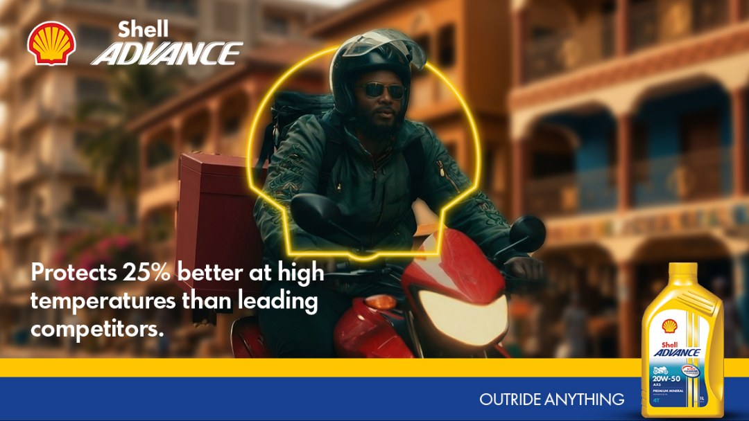 Shell_Ghana's tweet photo. The cleaner your bike’s engine, the better its performance.

Shell Advance cleans pistons 33% better than a leading competitor.

Visit a Shell Service Station today and feel the power firsthand.

https://t.co/RfiSIDeptv https://t.co/KVHu4ObM8G