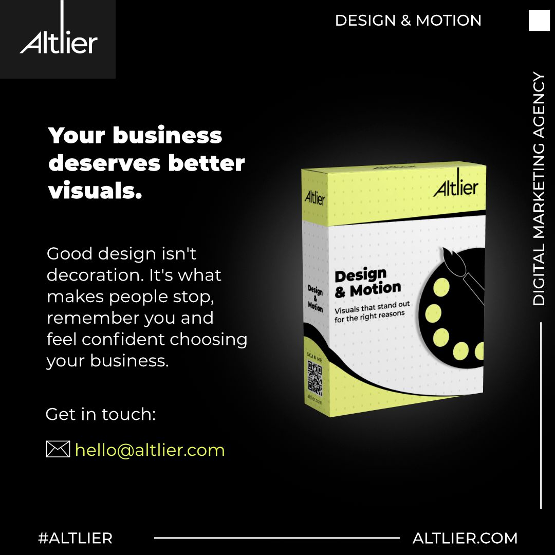 AltlierAgency's tweet photo. Good #design isn't about decoration.
It's about helping people understand your business, remember it and trust it.
That's the kind of design we enjoy creating.
Learn more: https://t.co/rWKF4sm9dU
#altlier #branding https://t.co/E5AFcrYvL8
