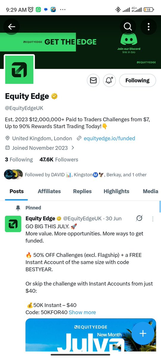 DeDollerMan's tweet photo. @theplaymakerxx @EquityEdgeUK @berkayglife @kingstonpips @Danieltrades @KINGKLC001 @uche @IFUNARI @kosiukooficial https://t.co/7Avw2G4akw
