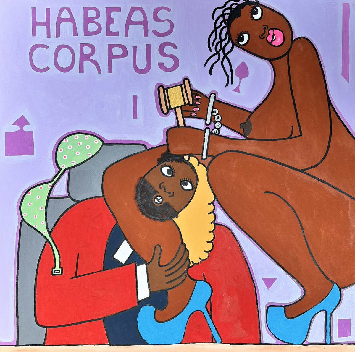 michaelsoi's tweet photo. Habeas Corpus 
Acrylic on canvas 
100 by 100 cm 
30th July 2026
MS-26-131 https://t.co/yz41CZd60F