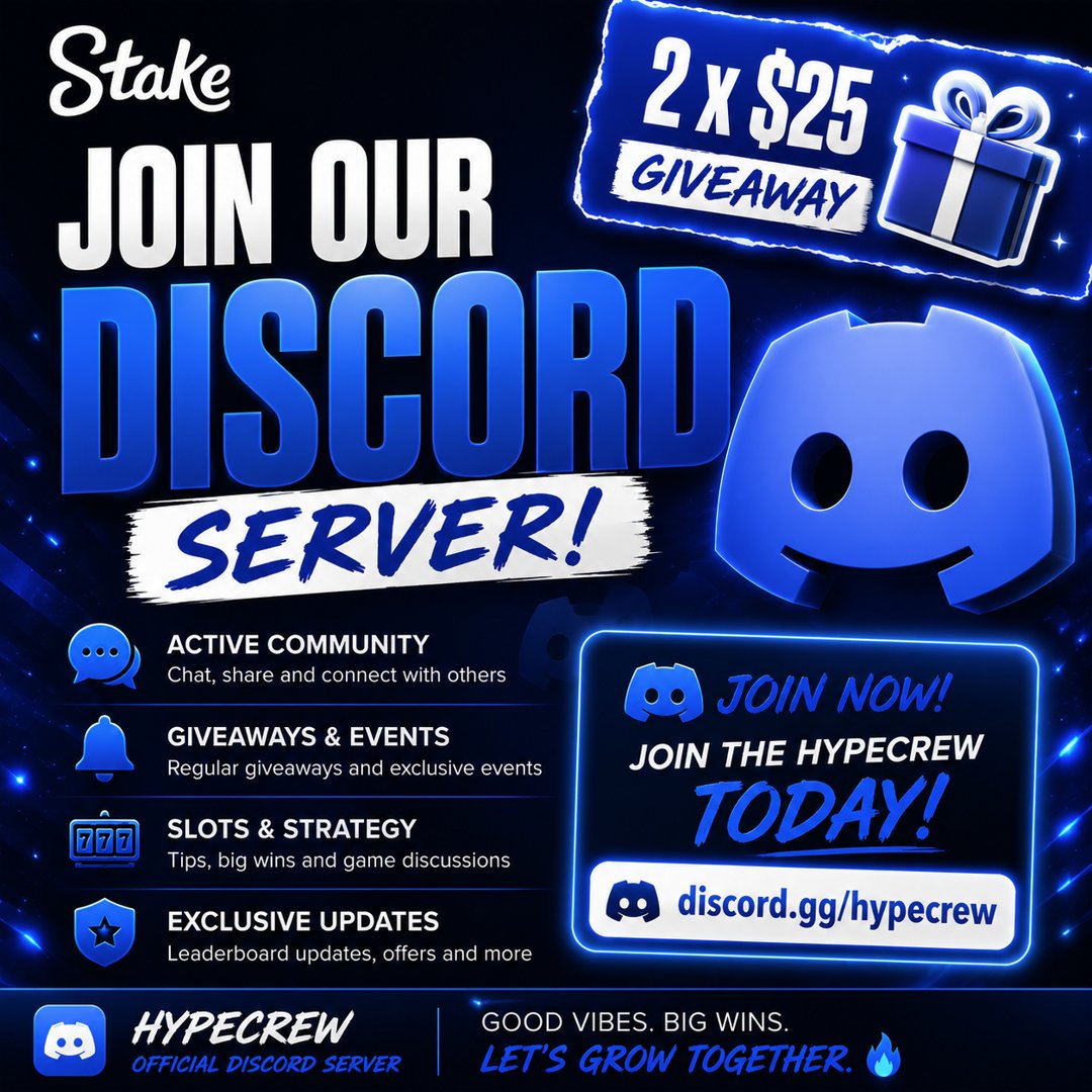 HypeBonuses's tweet photo. Join our community discord and get involved! 💙

Our support team is available 24/7 😁
Leaderboard updates, offers and more 🎁
Join here 👉https://t.co/hnNeH2JSp0 

💸 $50 GIVEAWAY 💸

💎TO WIN 2 X $25 GIVEAWAY, RT + Sign up under code 'Hypecrew' on Stake + COMMENT ON NEW YT VIDEO + COMMENT PROOF: https://t.co/2eJPAfJ74W

Rolling in 24 hours⏰

#giveaway #casino #crypto