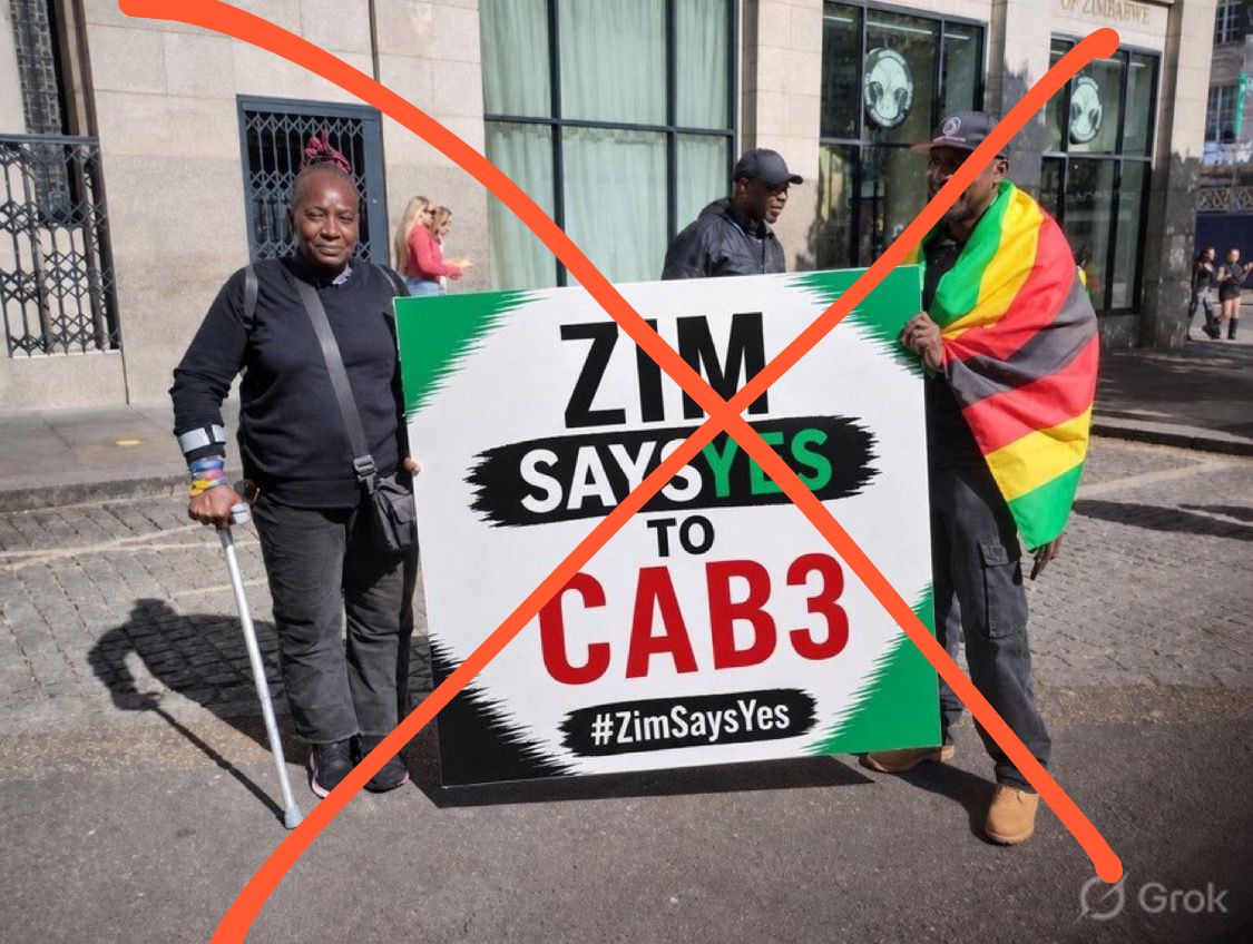 JenjeJosephine's tweet photo. ZIMBABWE 🇿🇼 is in dictatorship that does not observe  democracy and the rule of law. Refusing  people to express themselves through a peaceful planned demonstration against the bill signed into law - CAB3 is a sign of insecurity.
#MajorityAreSayingNo
#NoTo2030CAB3CAA3
#1Man1Vote https://t.co/ZOb1ekp3NT