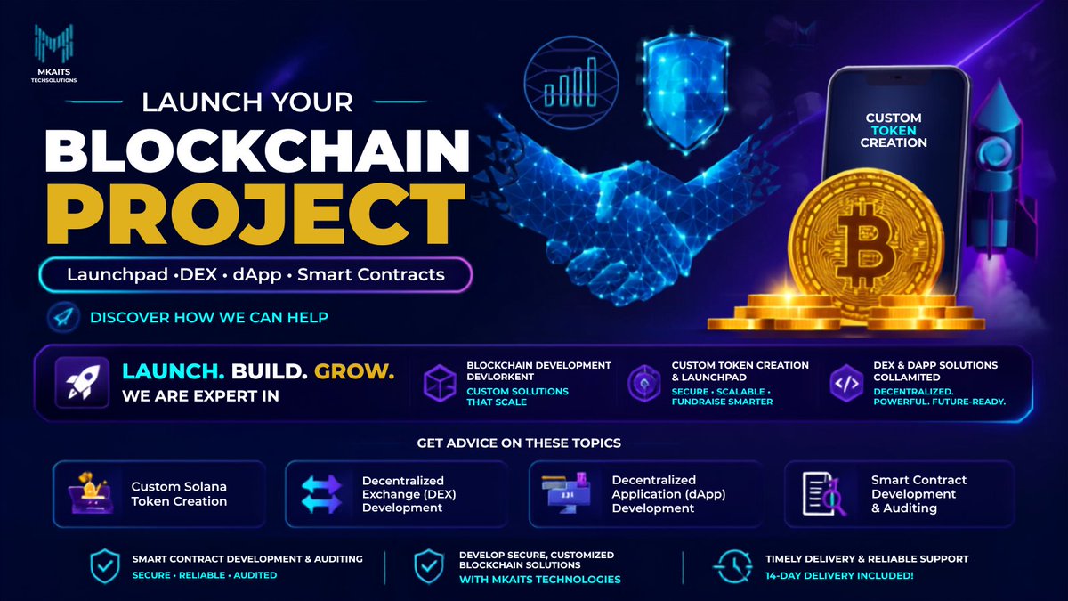 ruposhamin's tweet photo. Custom Solana token creation, ICO presale platform, launchpad, DEX, or dApp, all in one Fiverr gig. Clean code, fast turnaround, real blockchain expertise.
Tap to order: https://t.co/SHpPkAVurJ
#Solana #Web3 #DeFi #CryptoLaunch #Blockchain https://t.co/mHtpcBnZzm