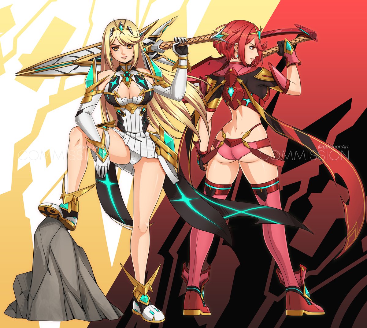 gdaigonArt's tweet photo. #XenobladeChronicles2 #Xenoblade2 commission✨ https://t.co/XsDzNTlfPY