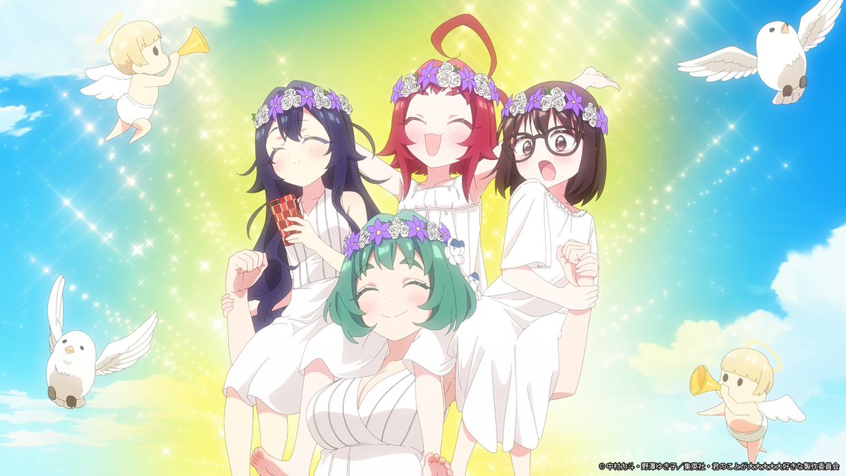 hyakkano_anime's tweet photo. ／
#アニメ100カノ 第29話(3期5話)
❤あらすじ・先行カット公開❤
＼

「優敷さんの園芸部ツアー」
彼女たちに花冠を贈るため、園芸部の優敷山女のもとを訪れた恋太郎。動植物を大切にする山女の優しさに心惹かれていく中、迫りくる火の気配に山女は恐怖で混乱し…。

第29話は8月2日より放送開始💫 https://t.co/UsqverDtaz