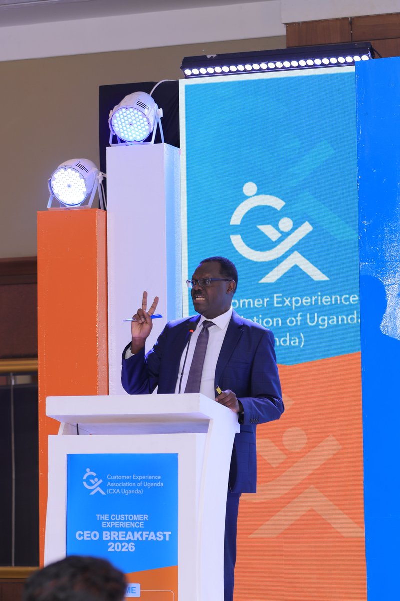 cxauganda's tweet photo. LIVE NOW ⏰

@PatrickAyota , MD @nssfug  on stage at the CX Association CEO Breakfast.
Topic: "The Future Belongs To Customer-Obsessed Leaders: Lessons from Leaders Doing It"

Tune In: https://t.co/0JVcsyBsH2

#CXAUganda #CXCEOBreakfast https://t.co/cmGDTp5RwX