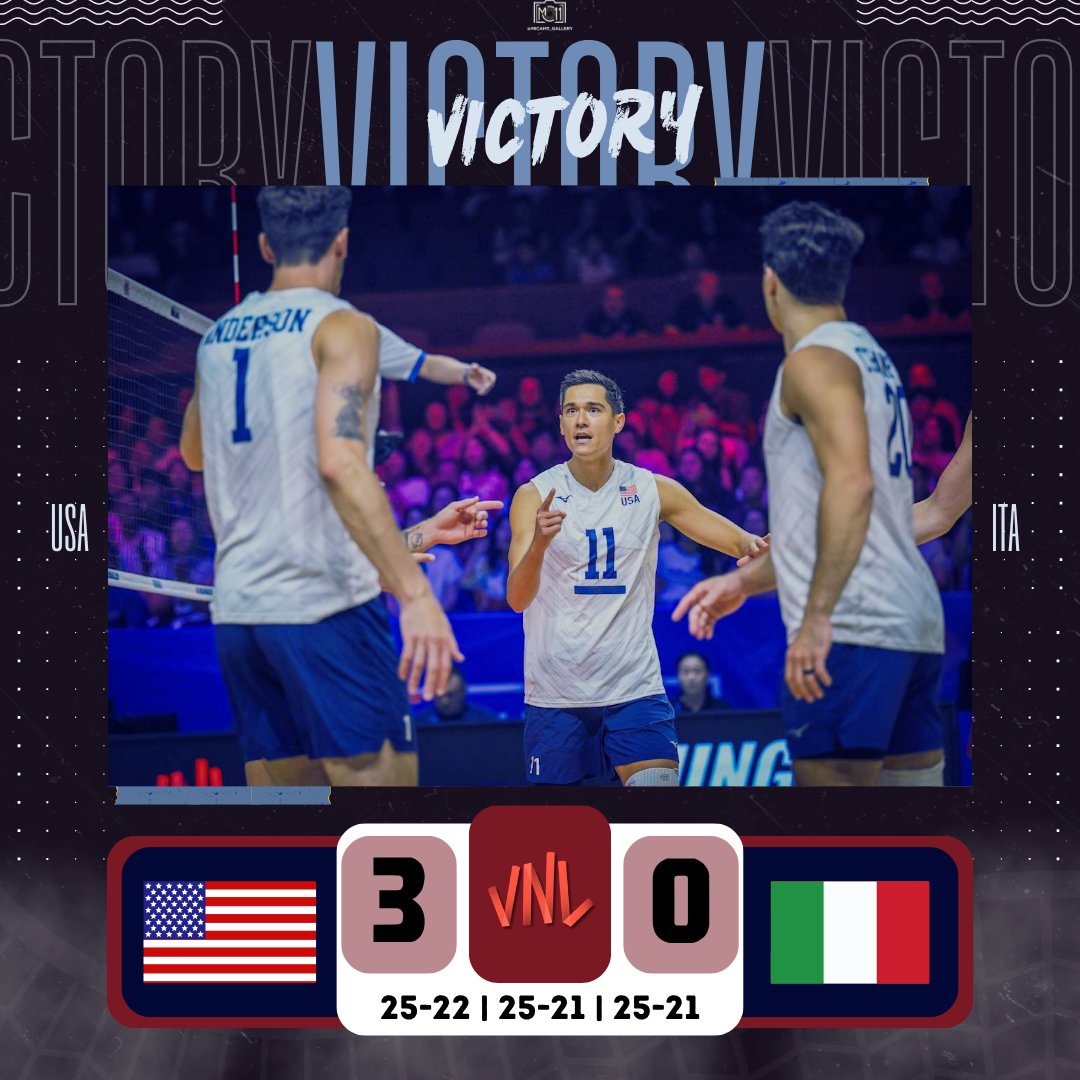 Micah11_Gallery's tweet photo. SERVING UP AN UPSET! 🇺🇸🔥 

Team USA brings an absolute ace party, knocking out World No. 2 Italy to punch their ticket to the #VNL2026 semifinals!💥 https://t.co/zLOccd6wL4
