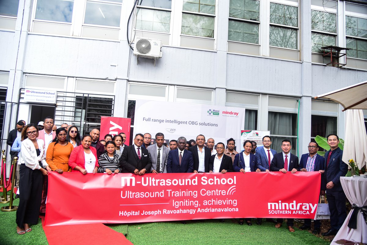 MindrayGlobal's tweet photo. HJRA, Madagascar's largest teaching hospital, opens the country's first #Mindray Ultrasound School. Trains local clinicians on portable US and sends them to communities — making diagnosis more accessible. This is how you reach the unreached.

#MedicalEducation #HealthcareAccess https://t.co/Q9FvxAlT5K