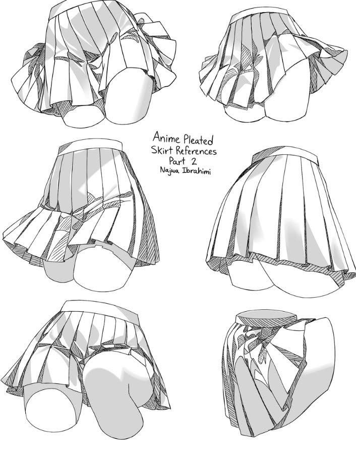 comixsenpai2005's tweet photo. Finally some good pleated skirt references from the angles we need https://t.co/QWJTdrmrFh