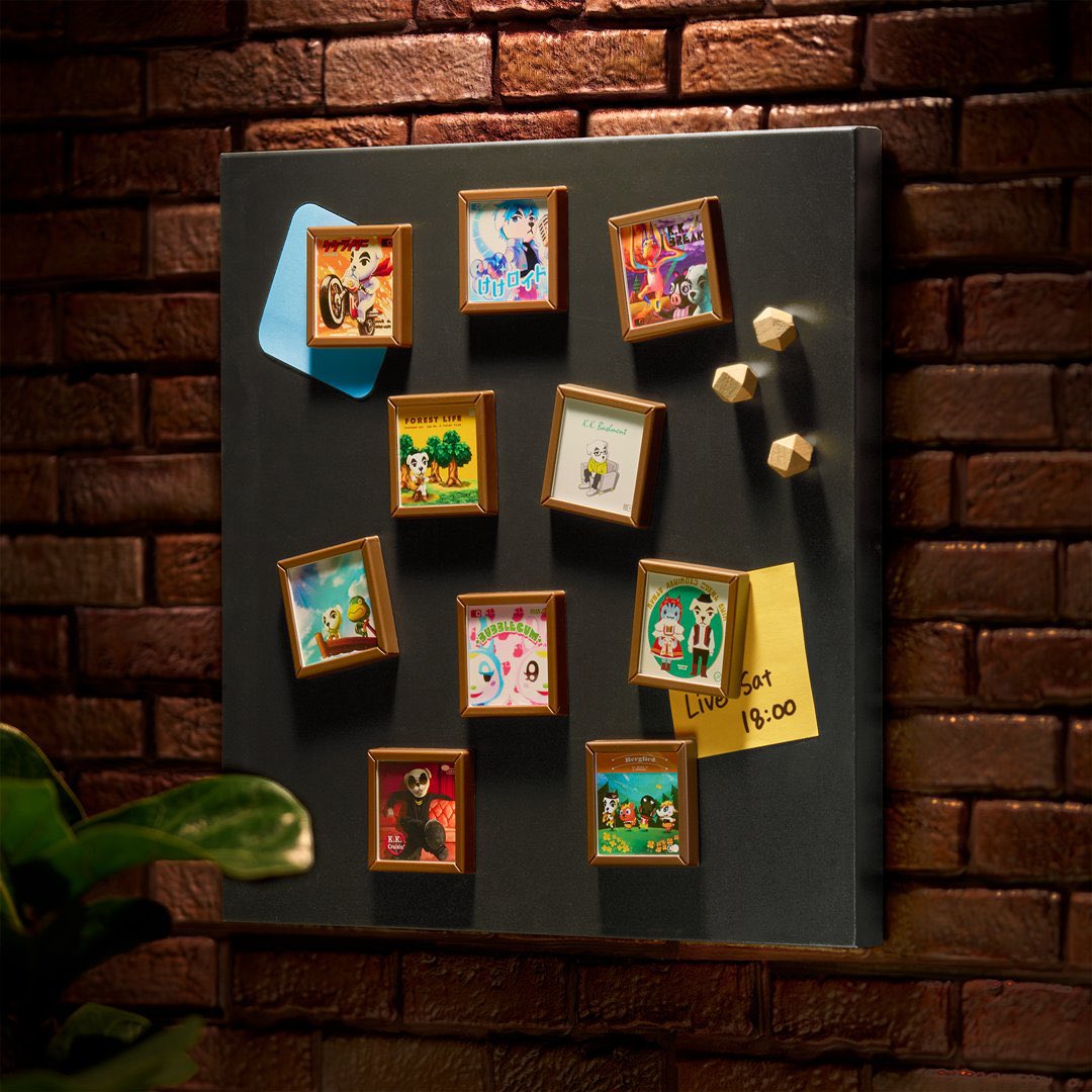 NintendHOME's tweet photo. 🏷️ Produits dérivés – Les magasins Nintendo TOKYO/OSAKA/KYOTO/FUKUOKA proposent désormais des magnets Animal Crossing représentant les albums de Kéké. Chaque boite contient un modèle aléatoire parmi les 10 variantes. https://t.co/Yi6IC3uMVg