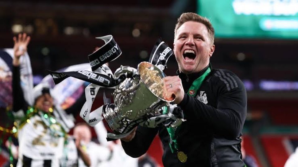 benhatesnufc's tweet photo. Best manager in my lifetime, saved us from relegation in 21/22, Got us CL football in his first full season 22/23, scored our highest ever amount of goals in the PL in 23/24 and in 24/25 won us a trophy and got CL giving memories forever. 

Statue without a doubt in my mind. https://t.co/AvkQFLZI2x