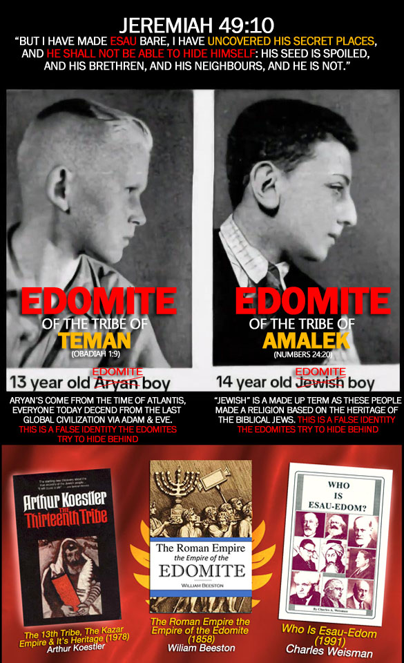 Yashayah144000's tweet photo. @Shtstur @grok Surprise! you are... if you go back far enough that is... you'll discover that you BOTH descend from ESAU (GEN 25:25)... You're #EDOMITES! https://t.co/I7cyhcfo05