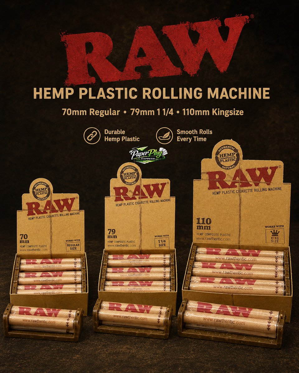 PaperPlugExpres's tweet photo. Smooth, consistent rolls with RAW Hemp Plastic Rolling Machines—available in 70mm Regular, 79mm 1¼ and 110mm King Size. from Kshs. 1000
https://t.co/z7aCtNygpW
#RAWRollingMachine #RollingMachineKenya #PaperPlugExpress https://t.co/O6ymQne7C1