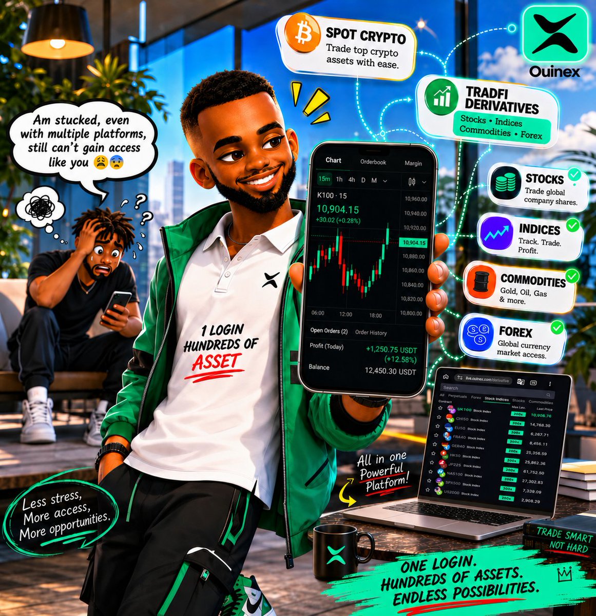 Amjo6ix's tweet photo. Come trade smart not hard with Ouinex, the go to platform built with multiple asset not just crypto trading / forex.
With Ouinex just one login you are good to go, not to forget about the APY rewards receive π° while staking π
#Meme #Ouinex #Onelogin #Multipleasset https://t.co/uIpyOMlVle