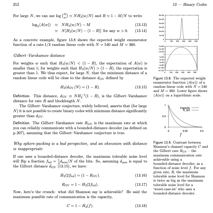 antoniolupetti's tweet photo. "Information Theory, Inference, and Learning Algorithms" by David MacKay is a useful reference for information theory, Bayesian inference, machine learning, error-correcting codes, computer science, and neural networks.

The book starts from first principles and covers entropy, data compression, probability, Bayesian methods, graphical models, Monte Carlo methods, coding theory, neural networks, clustering, sparse graphs, and many other topics.

It includes explanations, examples, and diagrams that help clarify the concepts. The treatment is rigorous but accessible to readers with a basic mathematical background.

The complete 640-page book is freely available here:

https://t.co/oj0ZBTPE8l