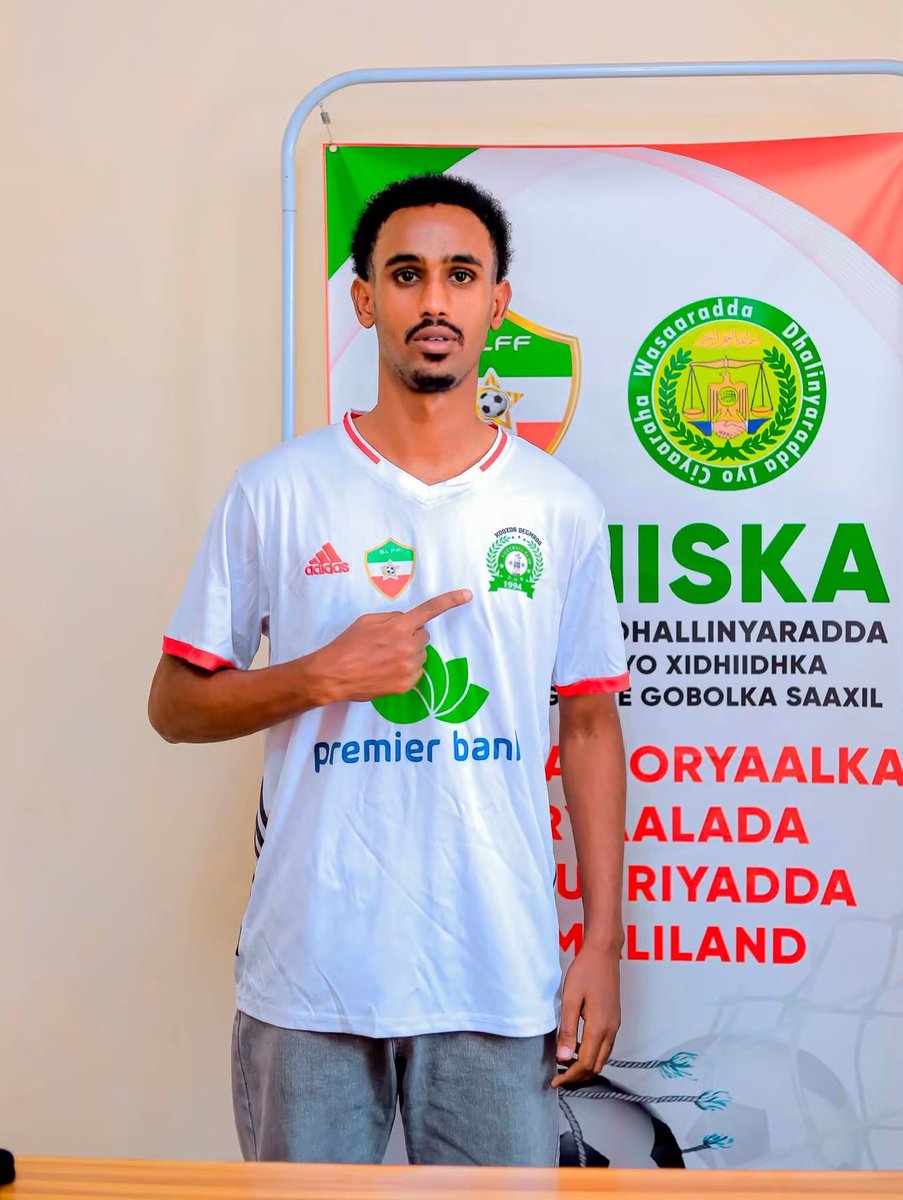 SomGoal's tweet photo. 🚨🚨🚨🚨🚨🚨🚨🚨🚨 Rasmi: kooxda Dawlada Hoose ee Berbera ayaa soo bandhigtay saxeexa Yuusuf Maxamed ‘yuuda’. https://t.co/QPrv5mMP1m