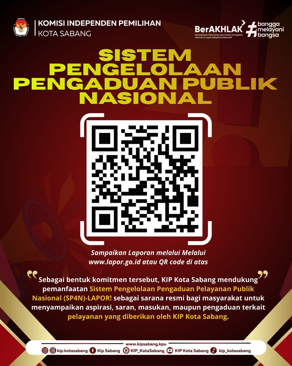 KIP_KotaSabang's tweet photo. #TemanPemilih Dalam rangka mewujudkan pelayanan publik yang berkualitas, transparan, akuntabel, dan berkeadilan serta mendukung terwujudnya tata kelola pemerintahan yang baik (good governance) https://t.co/gLQr1EgJQW