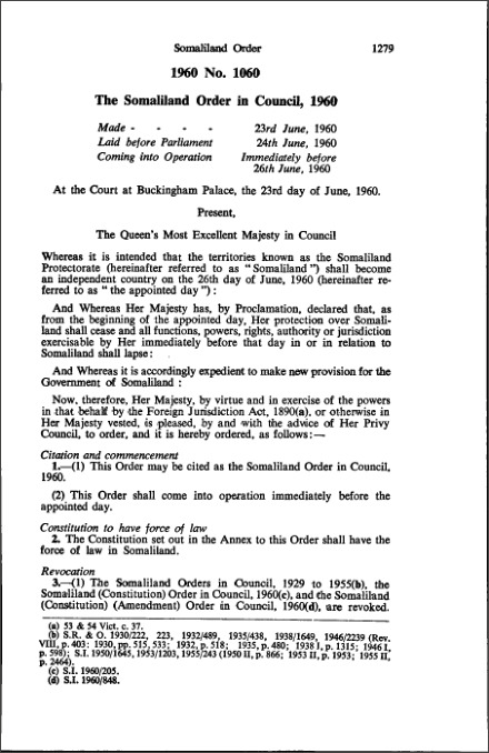 RepKeefe's tweet photo. @mofarah94 @AliOmarMP Calling it a "failed colonial project" actually proves the point: Somaliland negotiated treaties of protection, not conquest. The UK terminated its protectorate on June 26 (Somaliland Order in Council 1960), officially granting Somaliland independence as a sovereign country. https://t.co/PpFETOGnIB