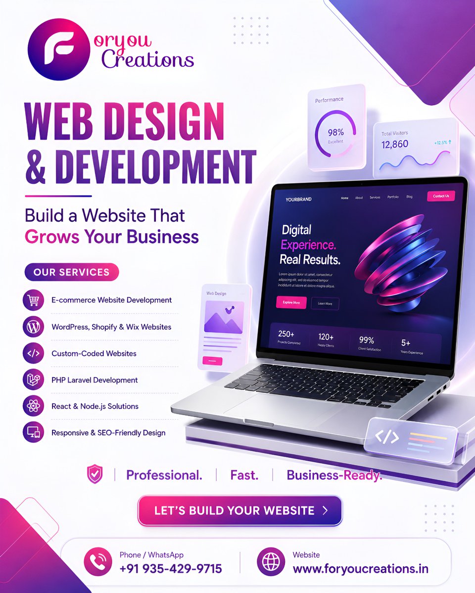 Foryoucreation_'s tweet photo. Affordable Web Design &amp; Digital Marketing Services! 🚀💻

✅ Social Media Marketing &amp; Management

✅ Paid Ads (Google, Facebook, Instagram)

#WebDesign

#DigitalMarketing

#SEO

#SocialMediaMarketing

#AffordableMarketing #BusinessGrowth #Branding #marketingexpertspt https://t.co/RWRUr2NOn1
