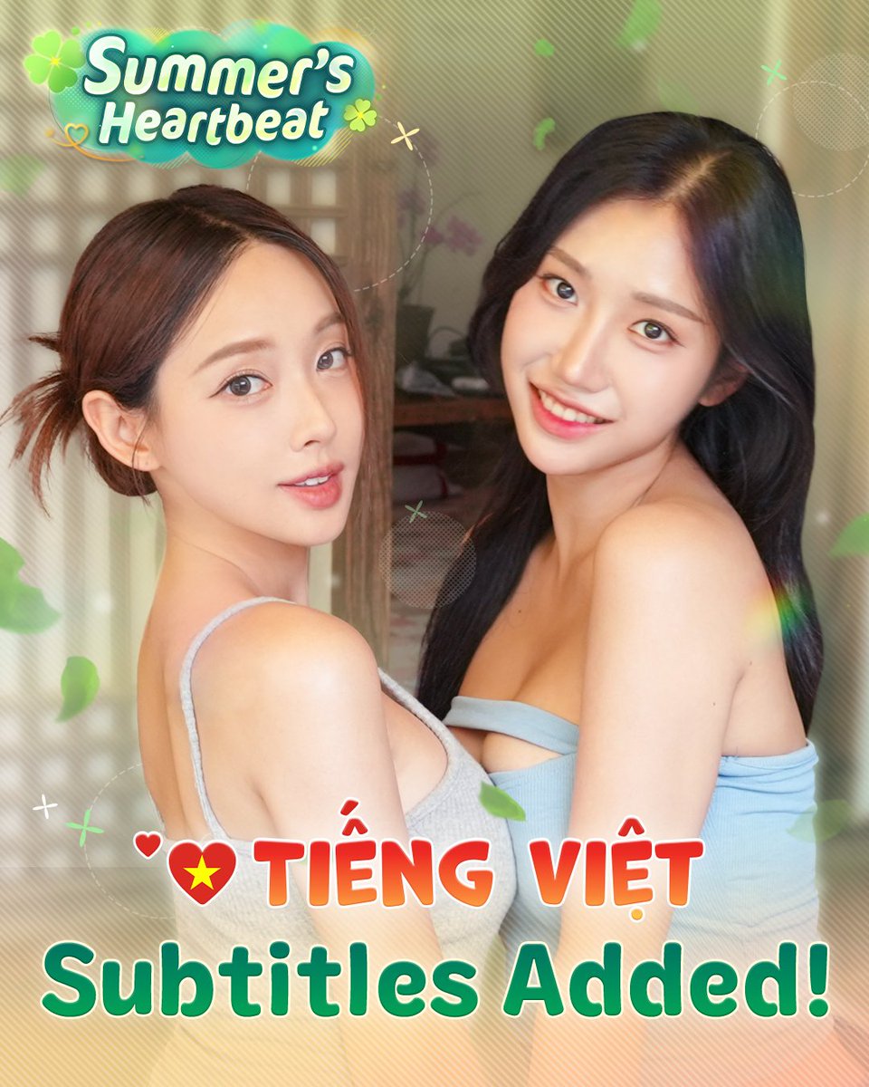 htata_official's tweet photo. Summer’s Heartbeat now has Vietnamese subtitles!
#Vietnamese 🇻🇳 subtitles have been added ✨
Enjoy Summer’s Heartbeat even more comfortably on #Steam now! 🎮💖
#SummerHeartbeat #SHB #FMV https://t.co/xQcvTVQuyL