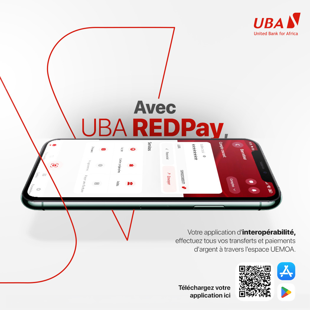 UBABenin's tweet photo. Recevez, envoyez, encaissez… sans limite.
Avec REDPAY, vos paiements circulent librement dans toute l’UEMOA.
Simple. Rapide. Sécurisé.
Téléchargez maintenant et passez à la vitesse supérieure.
#africasglobalbank #ubabenin #redpay https://t.co/eX0Vx9rzFQ
