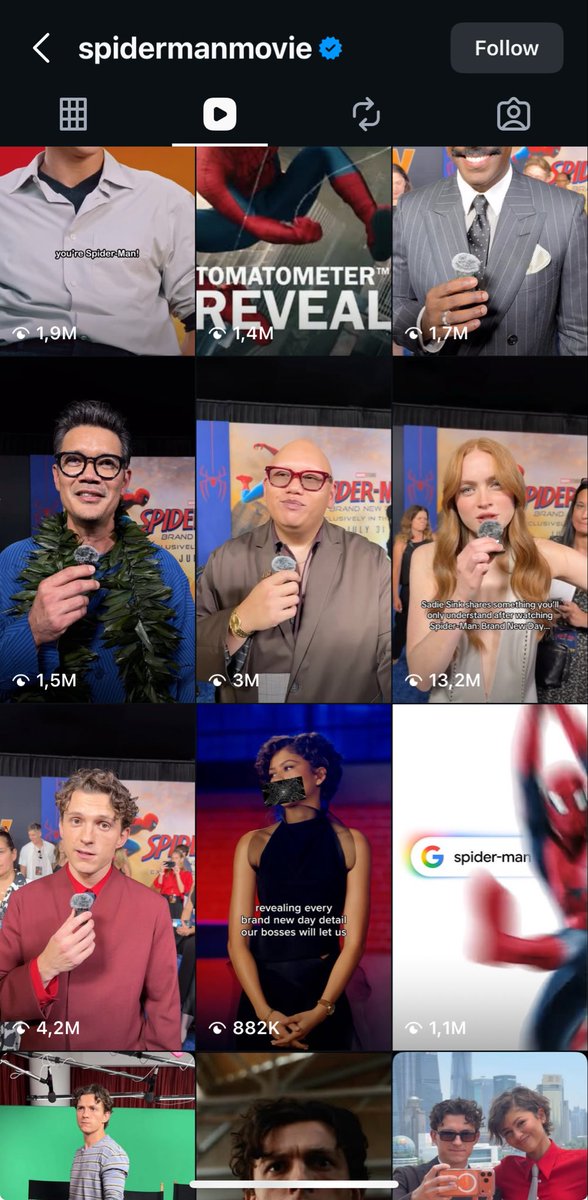 TheSideView_ID's tweet photo. Daya tarik Sadie Sink ini gak main-main, menurut gue dia mencapai another peak di film #SpiderManBrandNewDay  

Liat aja deh, sebagian besar unggahan yang ada Sadie di akun Instagram resmi film Spider-Man itu views dan likesnya selalu tinggi. 

Ini sebenarnya bukan hal baru, di series Stranger Things pun promosi atau konten yang menampilkan karakter yang dimainkan Sadie (Max) juga dapat views tinggi dan likes yang banyak. 

She is really that girl. 🫶✨