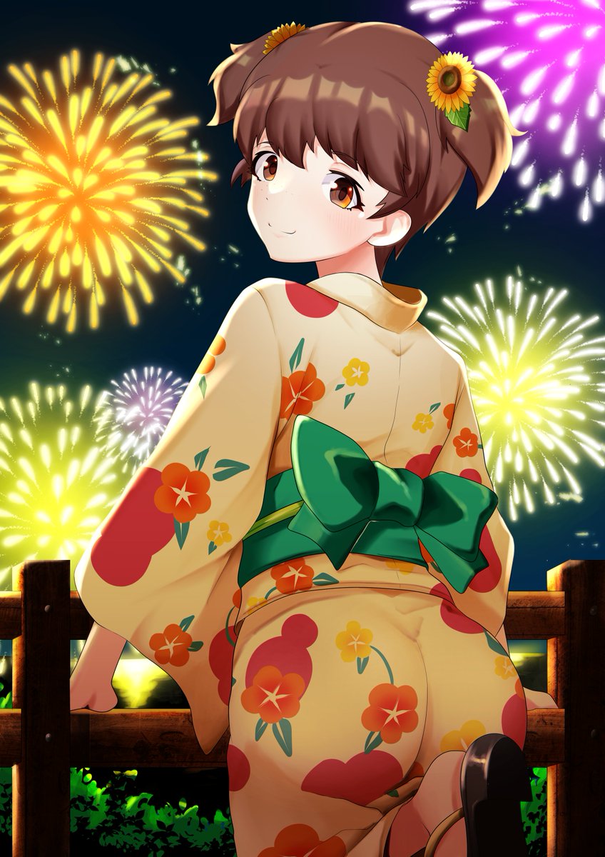 banareona's tweet photo. 夏だ！花火だ！アリサちゃん！！ https://t.co/r2MqjxcuL5