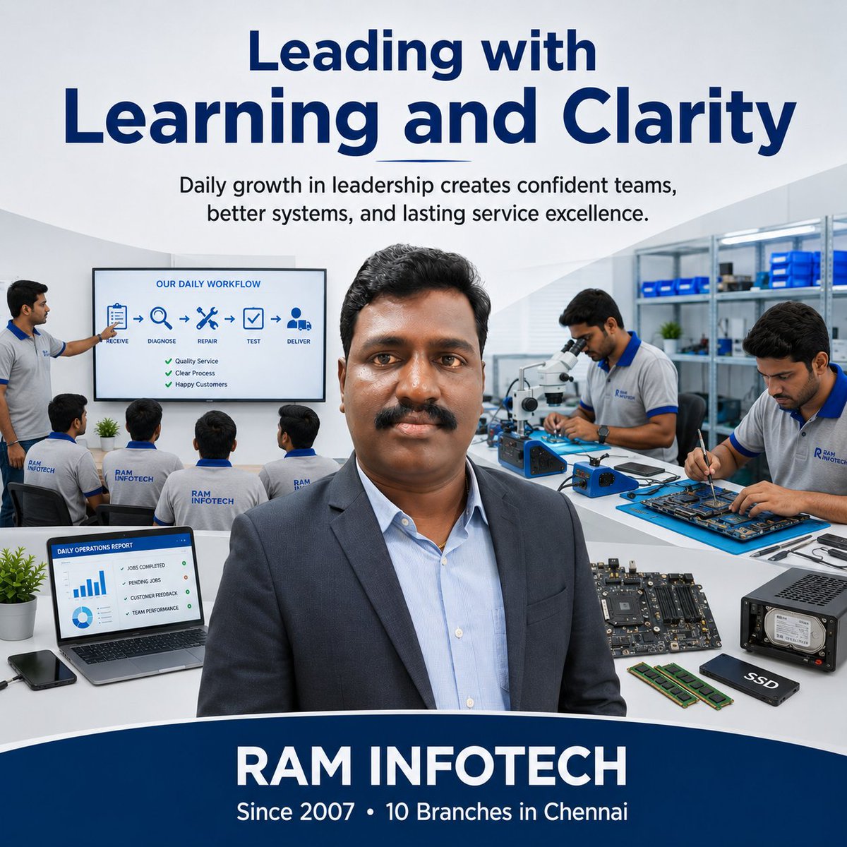 raminfotechmd's tweet photo. Leadership grows through daily learning. When leaders improve, teams become more confident, operations become stronger, and customers receive more consistent service.

Learn continuously. Lead clearly. Build trust.

#Leadership #TeamGrowth #ServiceQuality #RAMINFOTECH https://t.co/s4HDxEl9LS
